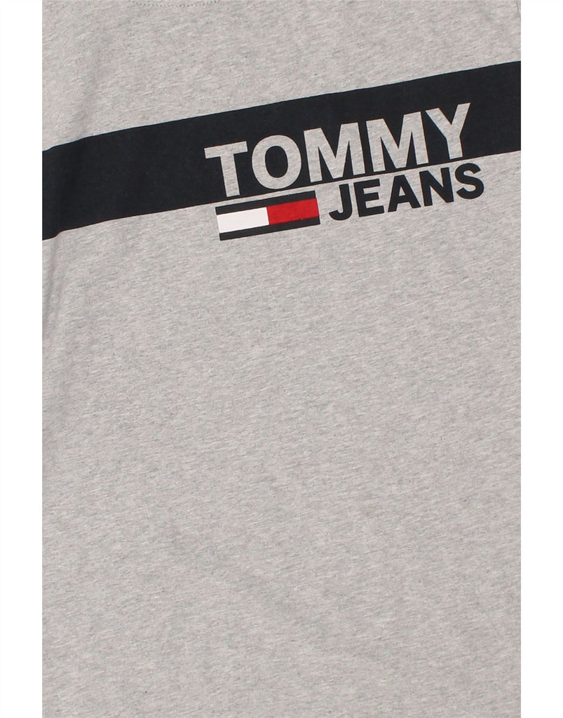 TOMMY HILFIGER Mens Regular Fit Graphic T-Shirt Top Medium Grey Cotton Vintage Tommy Hilfiger and Second-Hand Tommy Hilfiger from Messina Hembry 