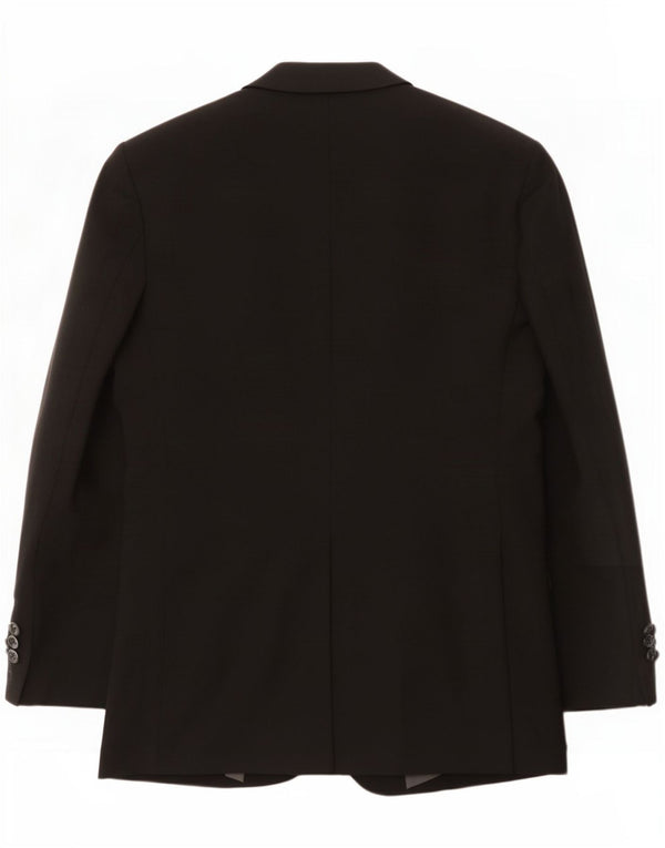 Marks & Spencer Mens 2 Button Blazer Jacket UK 36 Small Black Polyester