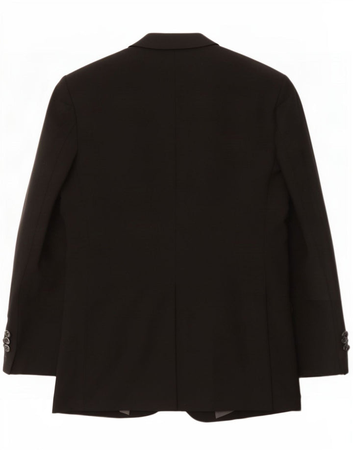 Marks & Spencer Mens 2 Button Blazer Jacket UK 36 Small Black Polyester
