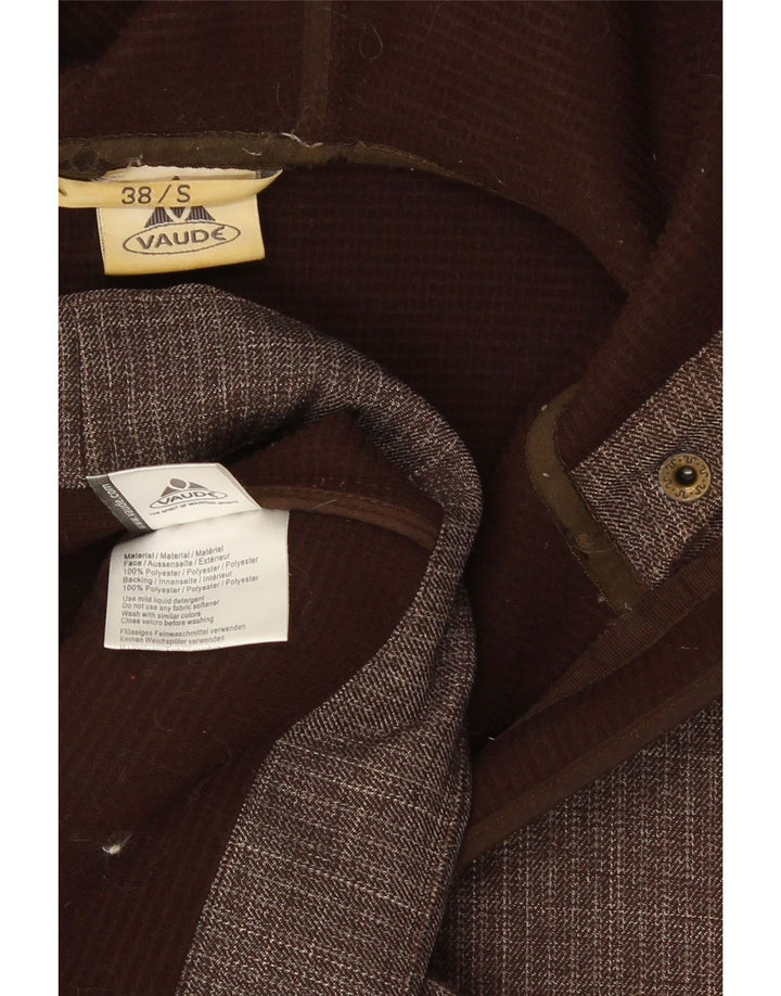 Vaude Womens Hooded Overcoat EU 38 Small Brown Polyester