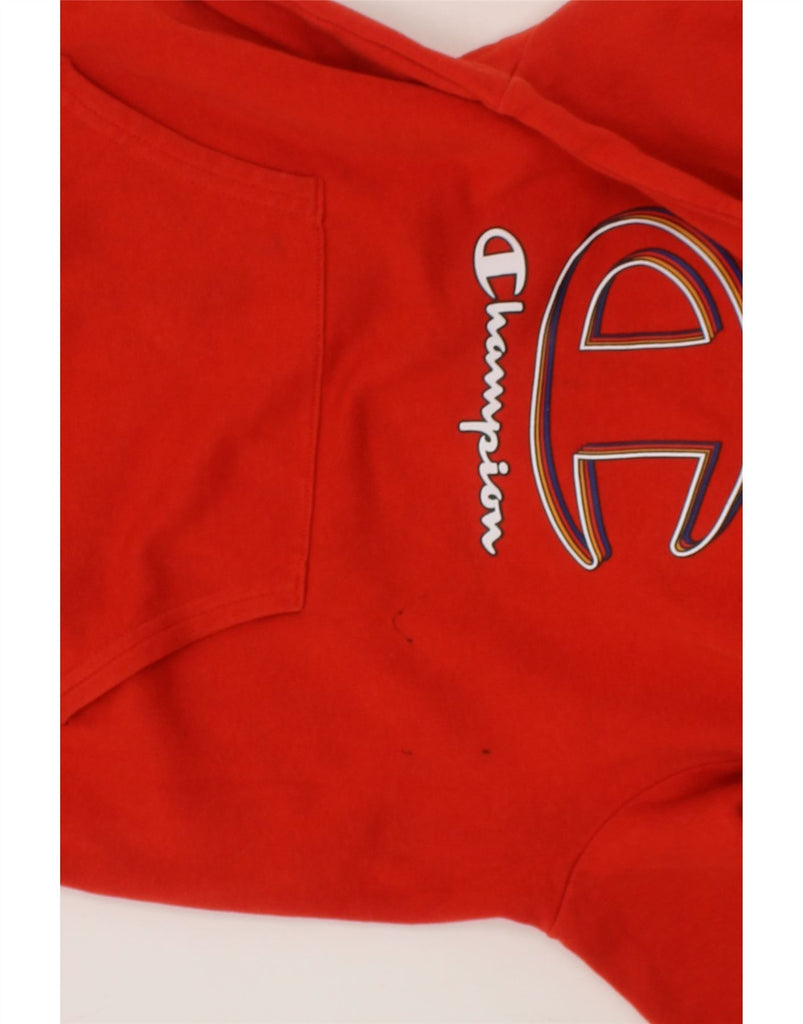 CHAMPION Boys Graphic Hoodie Jumper 5-6 Years XS Red Cotton Vintage Champion and Second-Hand Champion from Messina Hembry 
