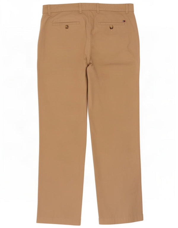 Tommy Hilfiger Mens Pegged Chino Trousers W33 L32 Beige Cotton