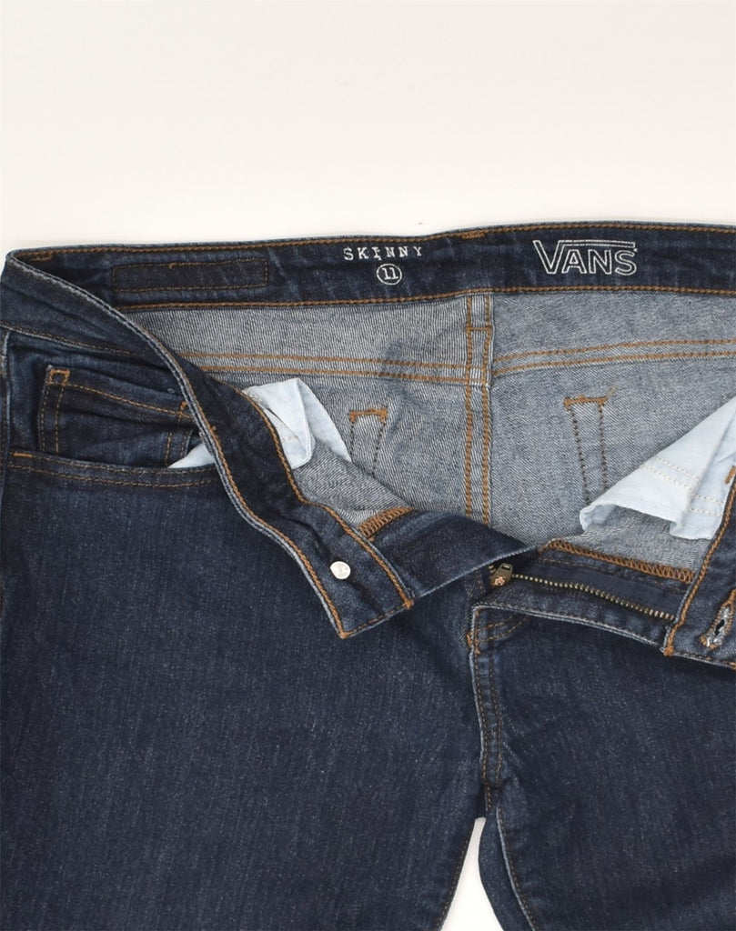 VANS Womens Skinny Jeans US 11 Large W32 L30 Navy Blue Cotton | Vintage Vans | Thrift | Second-Hand Vans | Used Clothing | Messina Hembry 