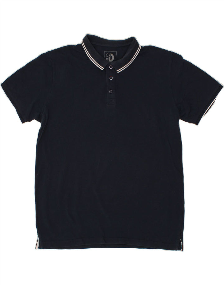 DACK'S Mens Polo Shirt 2XL Navy Blue Cotton Vintage Dack's and Second-Hand Dack's from Messina Hembry 