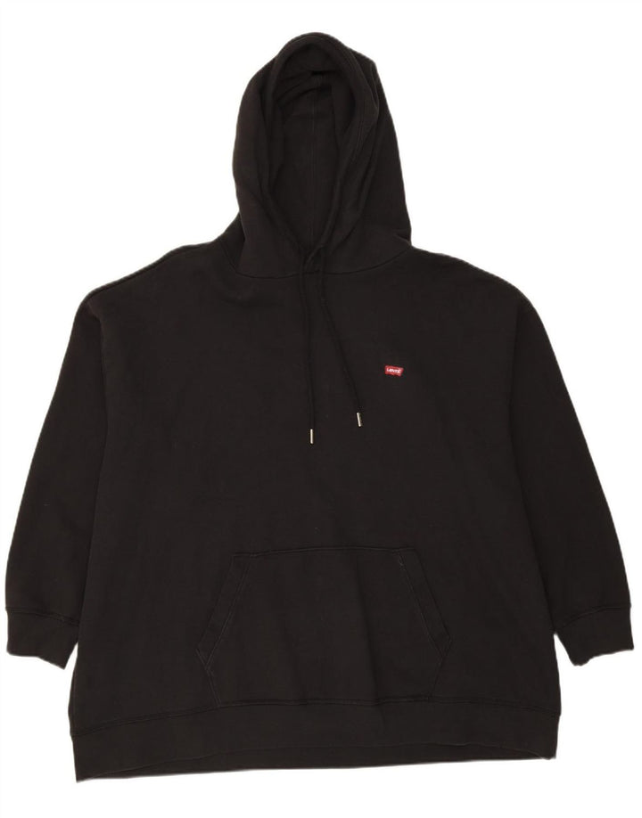 LEVI'S Womens Hoodie Jumper UK 20 3XL Black Cotton