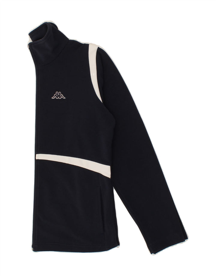 KAPPA Womens Tracksuit Top Jacket UK 14 Medium Navy Blue Colourblock Vintage Kappa and Second-Hand Kappa from Messina Hembry 