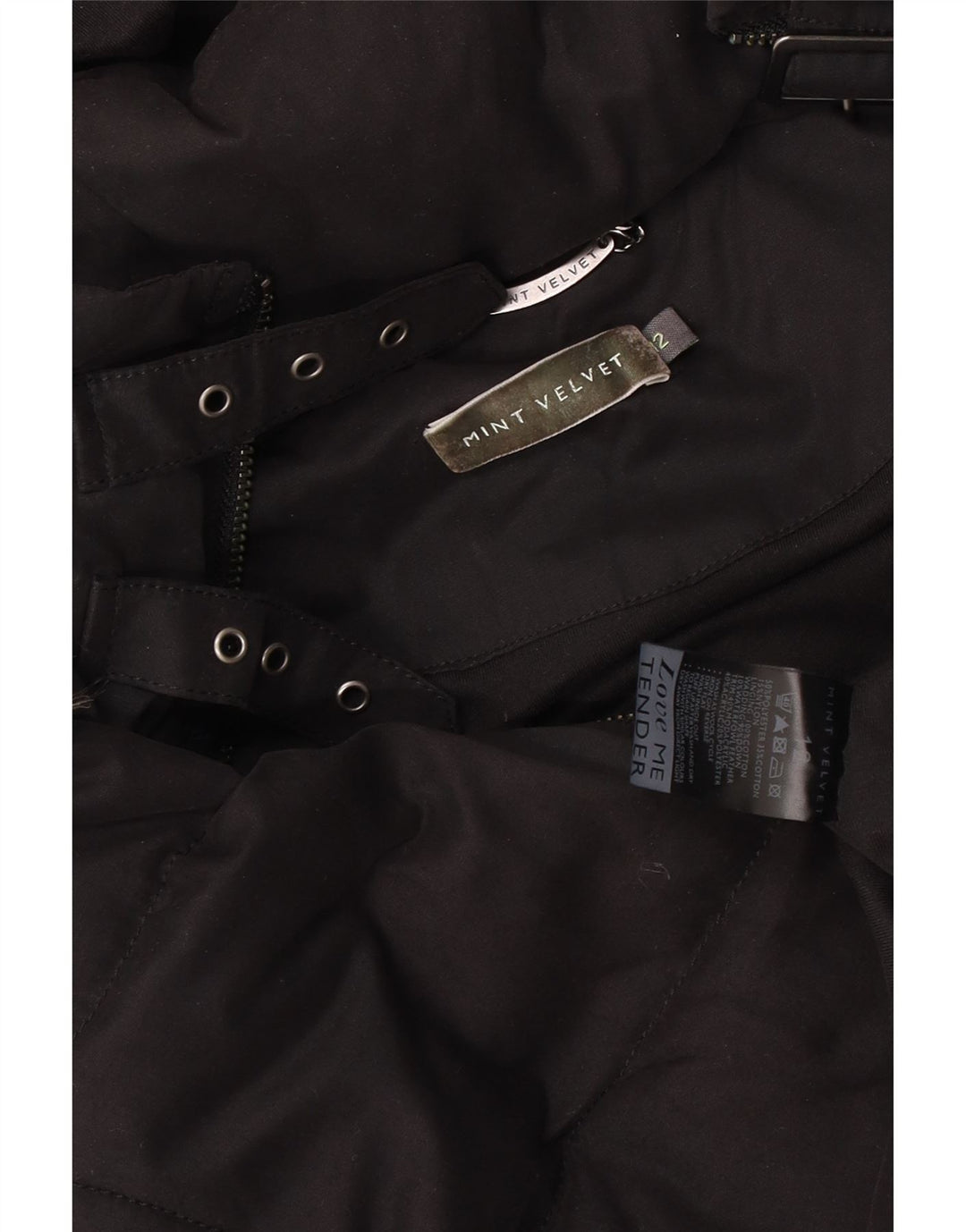 MINT VELVET Womens Hooded Padded Gilet UK 12 Medium Black Polyester