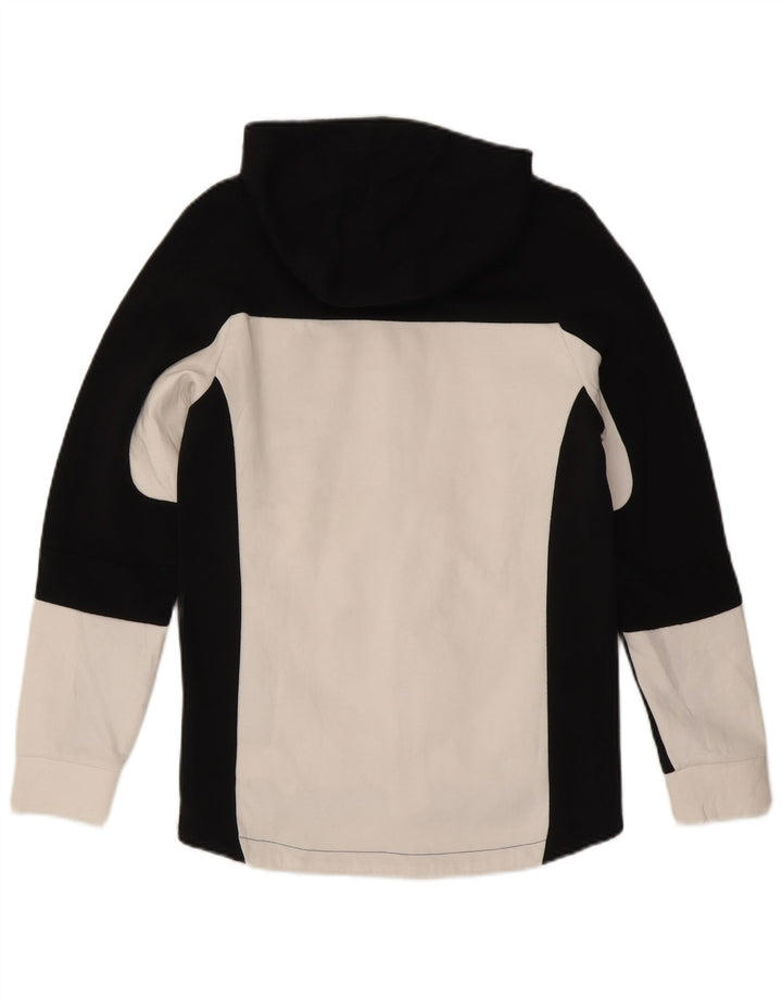 PUMA Mens Zip Hoodie Sweater Small Black Colourblock Cotton