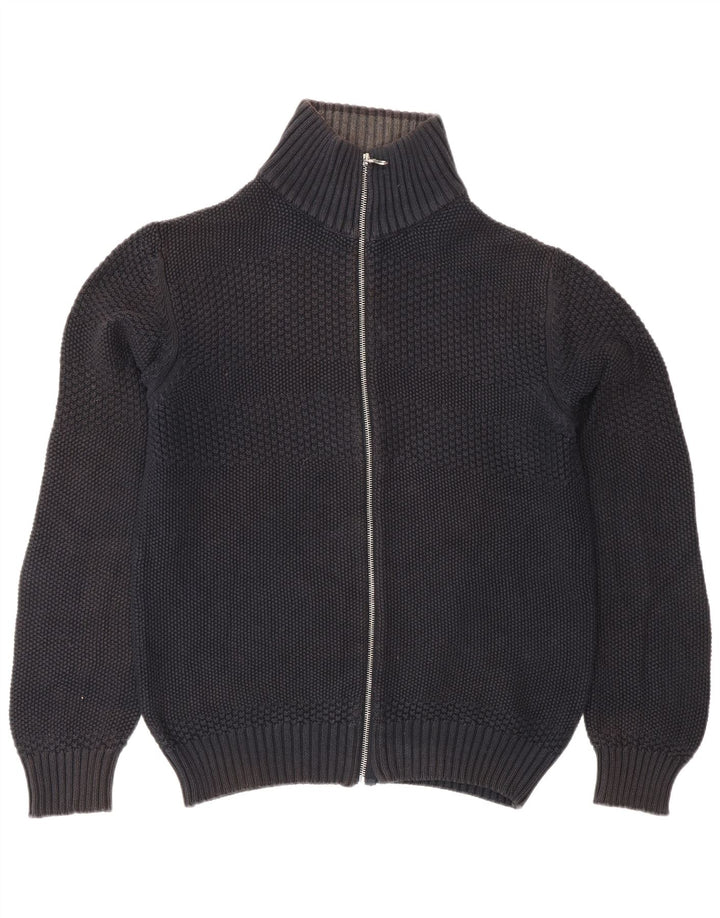 Jack & Jones Mens Cardigan Sweater Large Black Cotton
