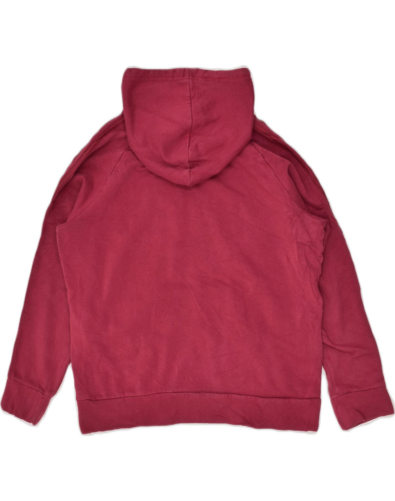 ADIDAS Womens Hoodie Jumper UK 18 XL Burgundy Cotton | Vintage Adidas | Thrift | Second-Hand Adidas | Used Clothing | Messina Hembry 