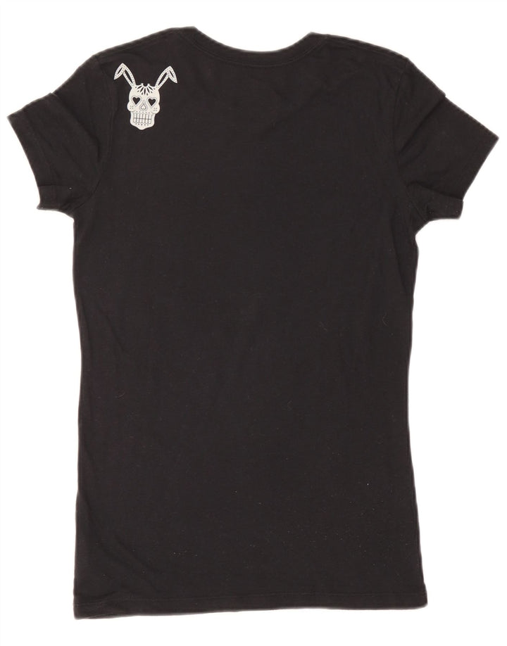 Vans Womens Graphic T-Shirt Top UK 12 Medium Black Cotton