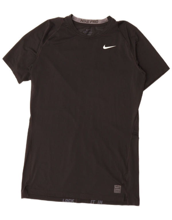 Nike Mens Dri Fit T-Shirt Top 2XL Black Polyester