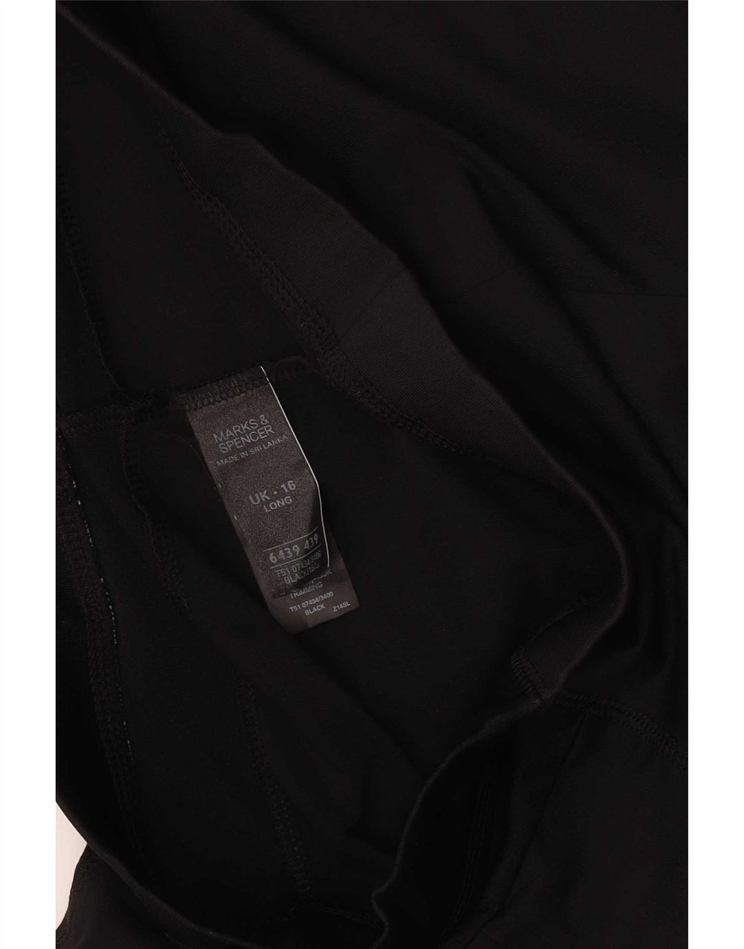 Marks & Spencer Womens Tracksuit Trousers UK 16 Large Black Polyester
