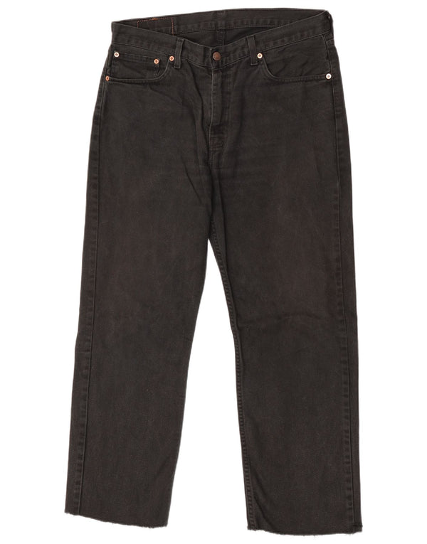 Levi's Mens 751 Straight Jeans W36 L28 Black Cotton