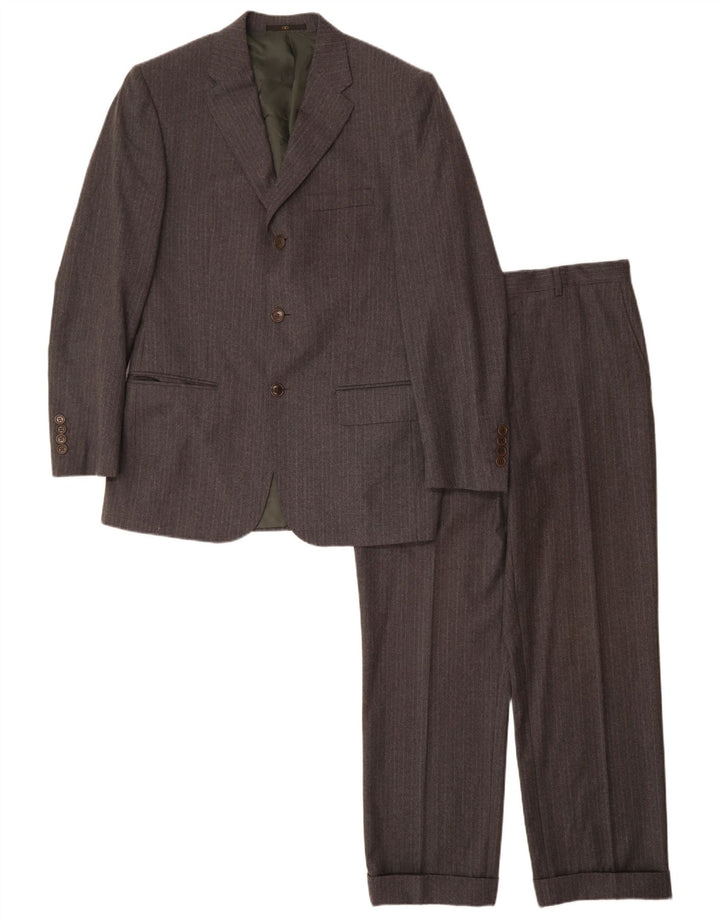 Valentino Mens 3 Button 2 Piece Suit IT 48 Medium W32 L29 Grey Pinstripe