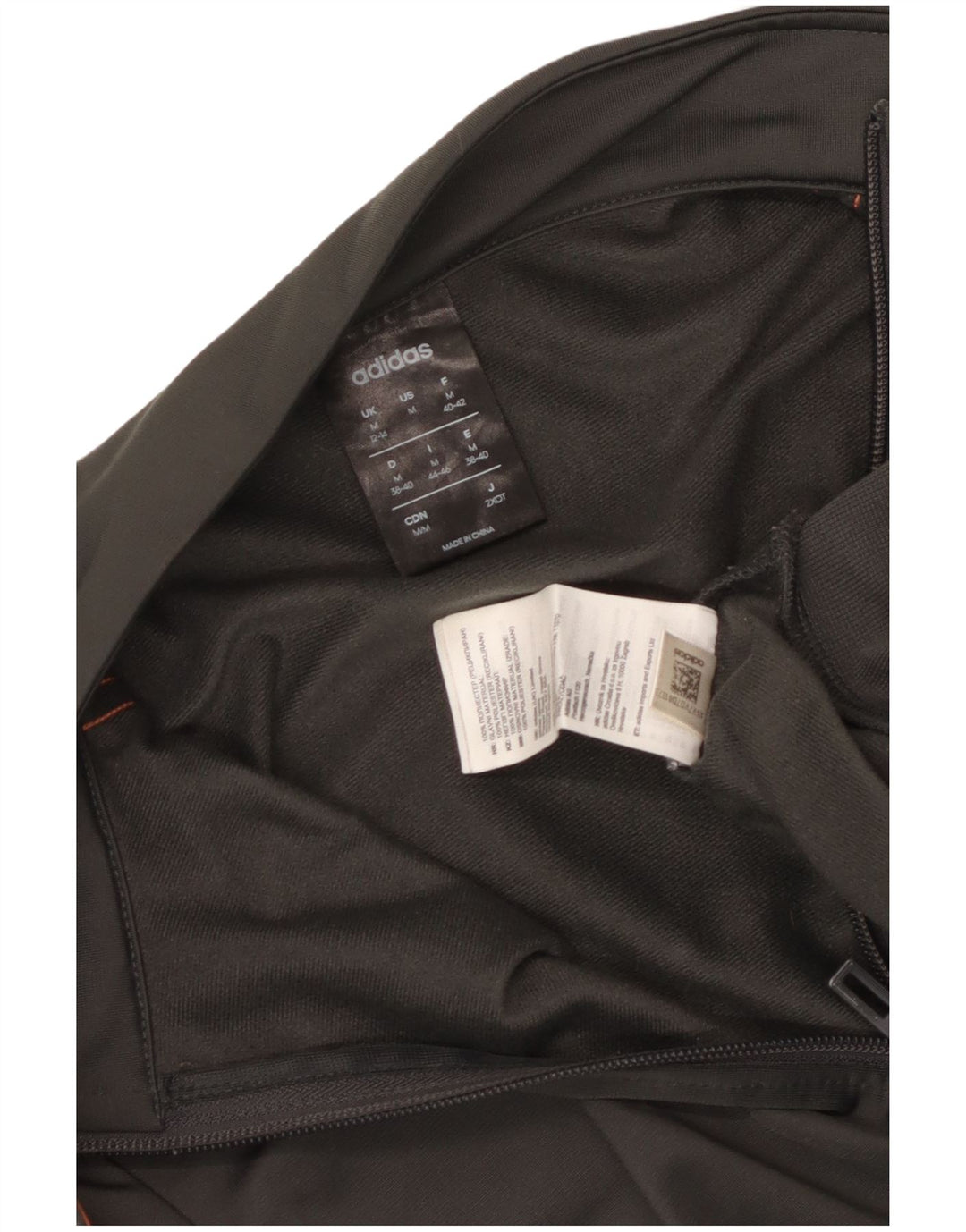 Adidas Womens Tracksuit Top Jacket UK 12/14 Medium Grey Polyester