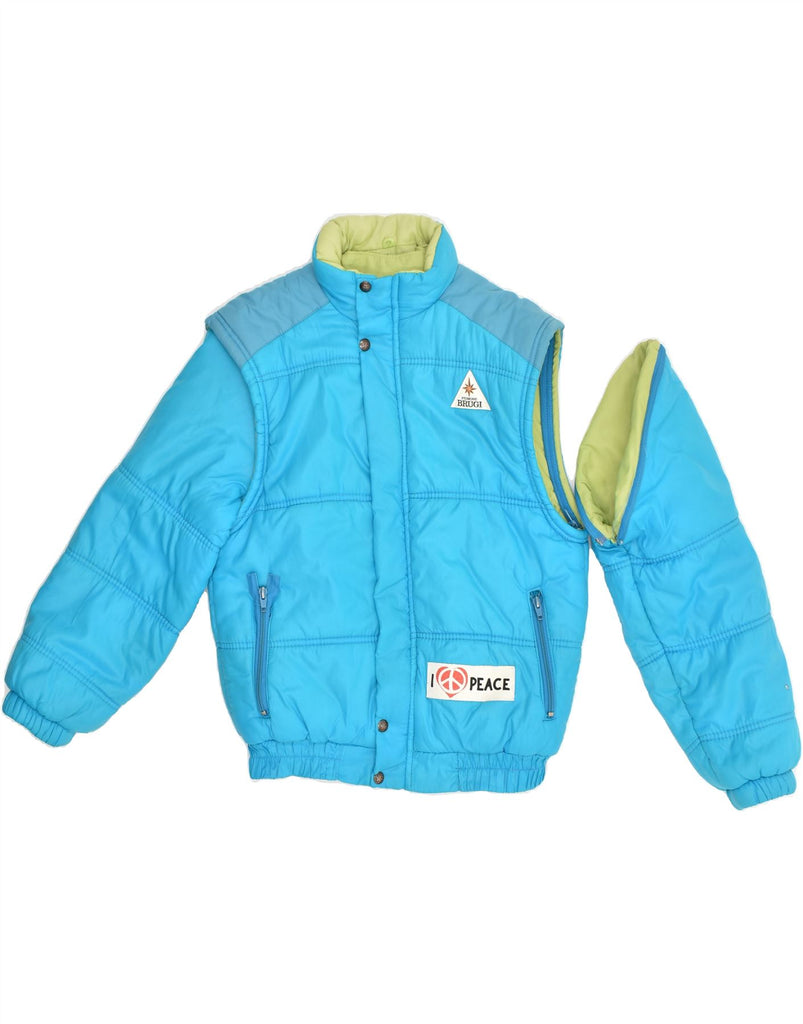 BRUGI Boys Padded Jacket 9-10 Years Blue | Vintage Brugi | Thrift | Second-Hand Brugi | Used Clothing | Messina Hembry 