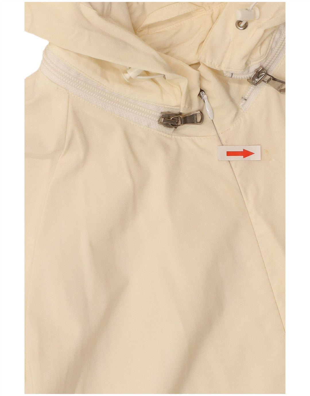 Allegri Womens Hooded Bomber Jacket UK 14 Large Off White