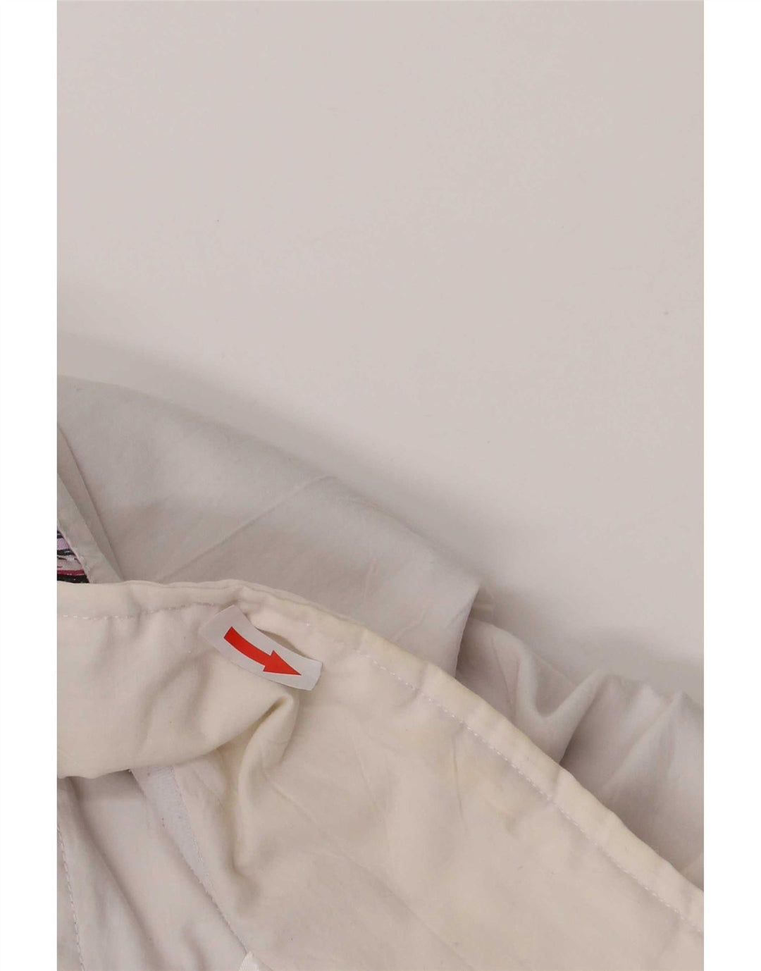 Vintage Mens Graphic Tracksuit Top Jacket Medium White Colourblock Retro