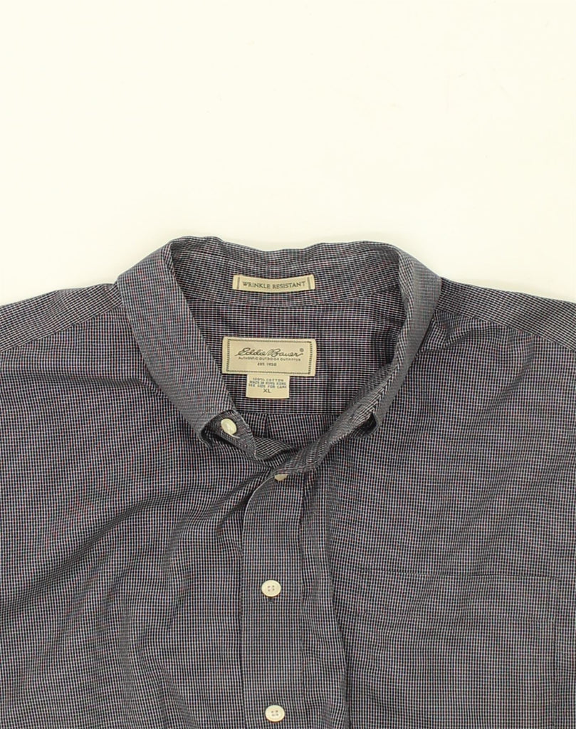 EDDIE BAUER Mens Shirt XL Grey Check Cotton | Vintage Eddie Bauer | Thrift | Second-Hand Eddie Bauer | Used Clothing | Messina Hembry 