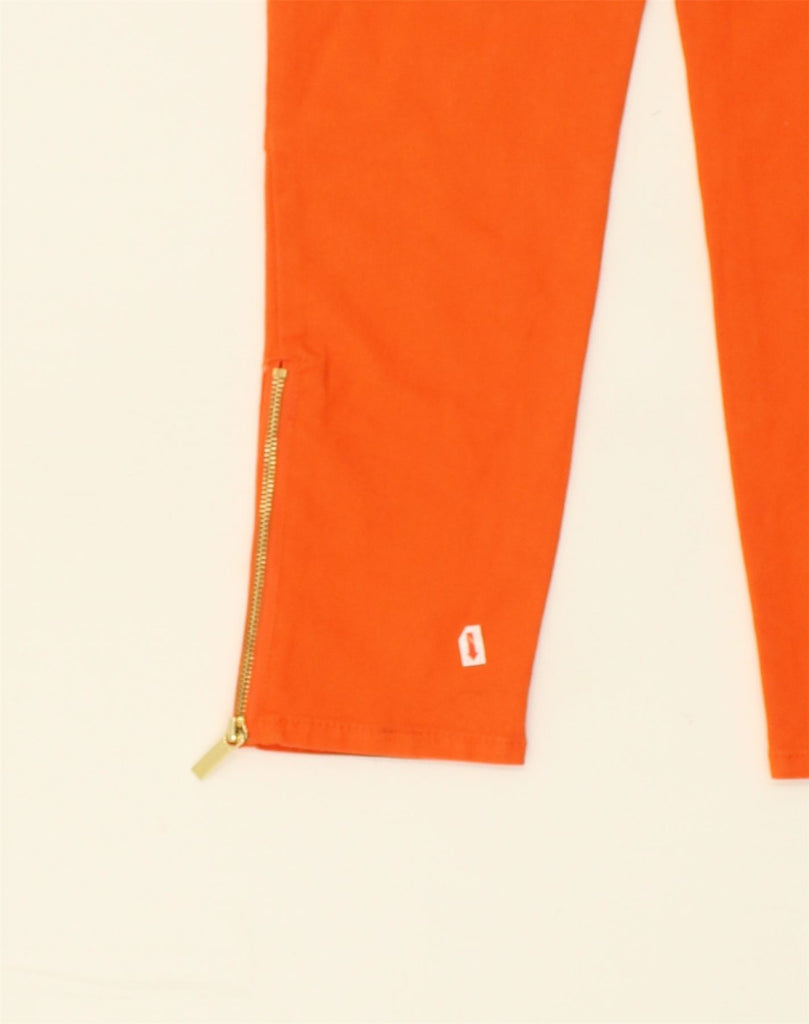 MICHAEL KORS Womens Slim Casual Trousers US 4 Small W30 L28 Orange Cotton | Vintage Michael Kors | Thrift | Second-Hand Michael Kors | Used Clothing | Messina Hembry 