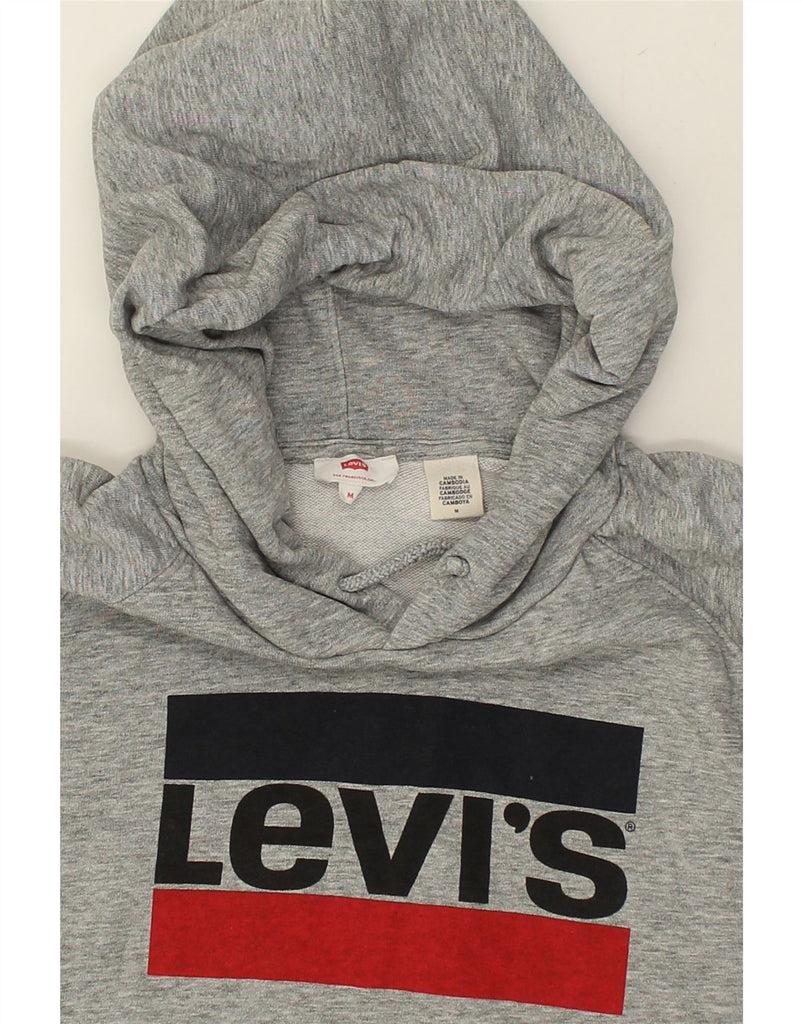 LEVI'S Mens Graphic Hoodie Jumper Medium Grey Cotton | Vintage Levi's | Thrift | Second-Hand Levi's | Used Clothing | Messina Hembry 