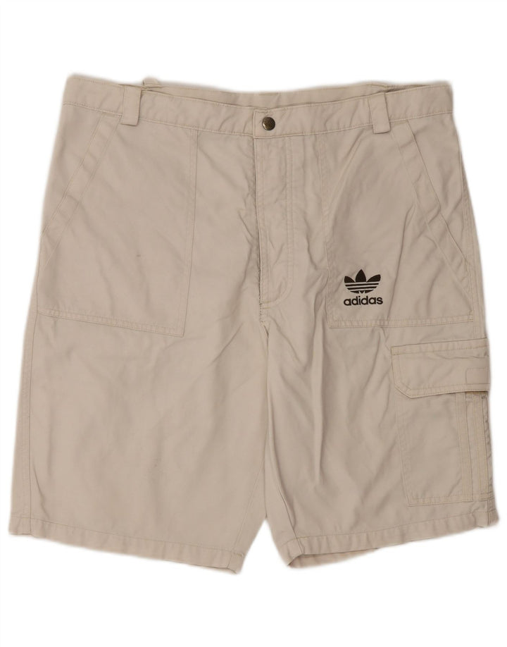 Adidas Mens Cargo Shorts Medium W32  Beige Cotton