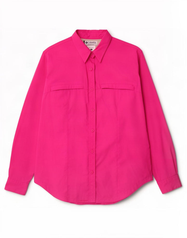 Columbia Womens Shirt UK 16 Large Pink Nylon