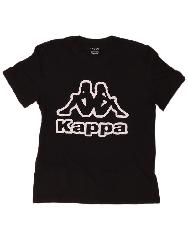 Kappa Womens Tezenis Graphic T-Shirt Top UK 14 Medium Black