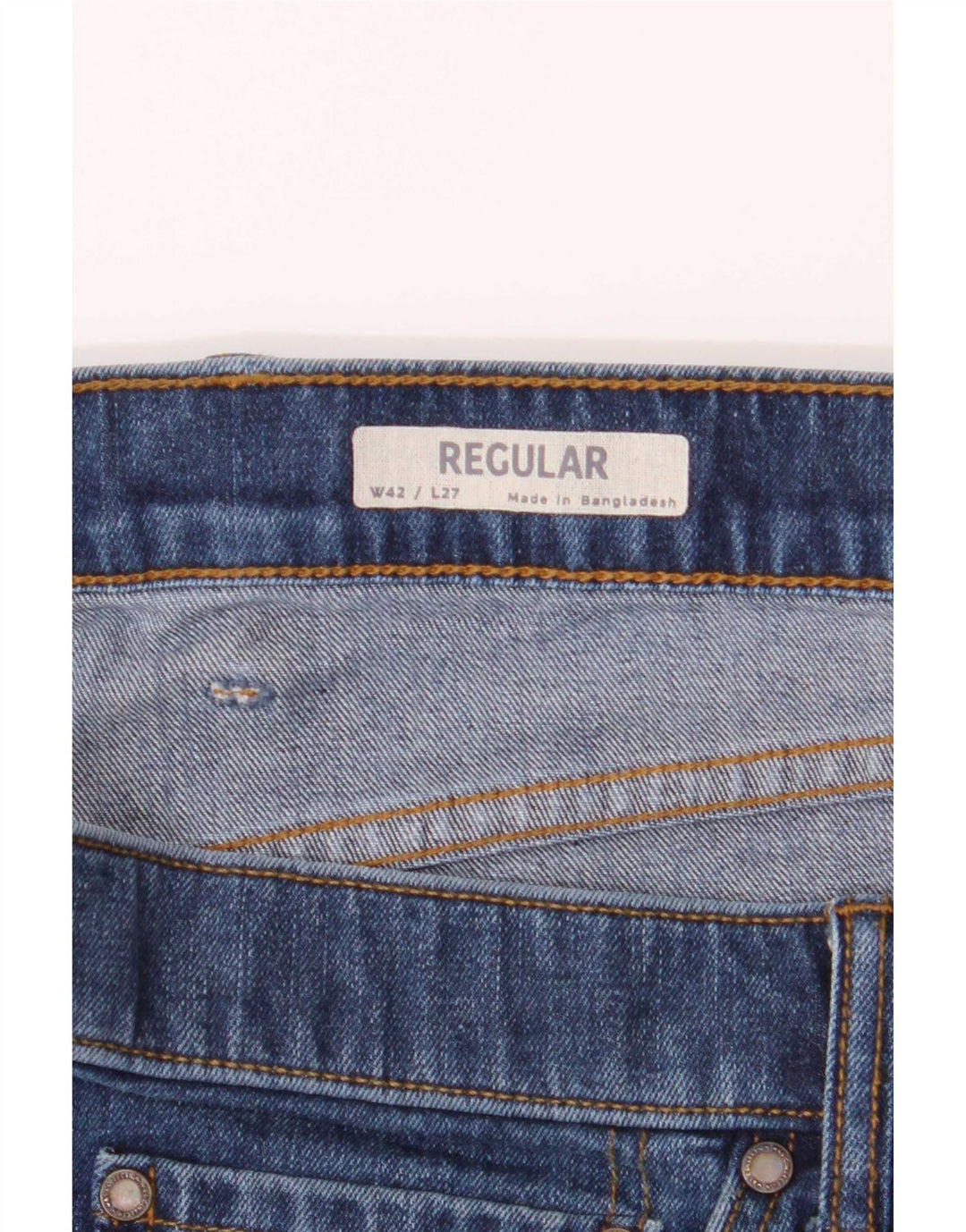 Marks & Spencer Mens Regular Straight Jeans W42 L27 Blue Cotton