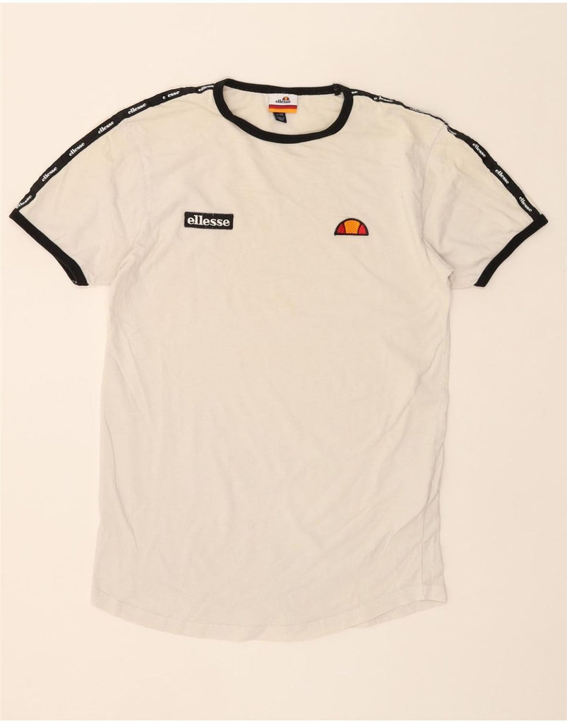 ELLESSE Mens Graphic T-Shirt Top XS White Cotton Vintage Ellesse and Second-Hand Ellesse from Messina Hembry 