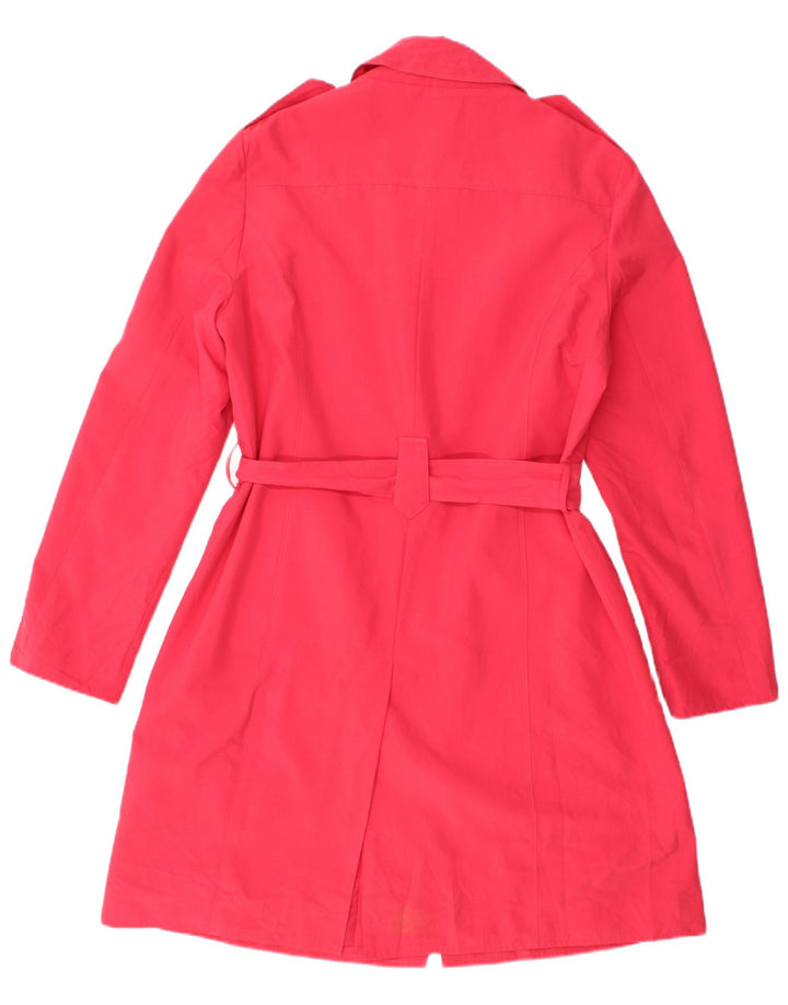 Marks & Spencer Womens Trench Coat UK 12 Medium Pink Polyester