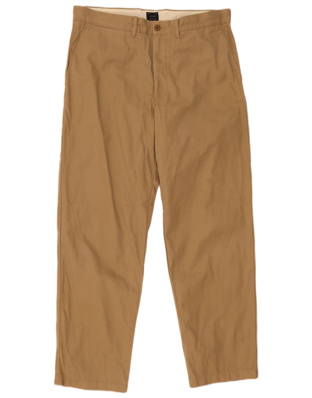 J. CREW Mens Tapered Chino Trousers W35 L32 Beige Cotton