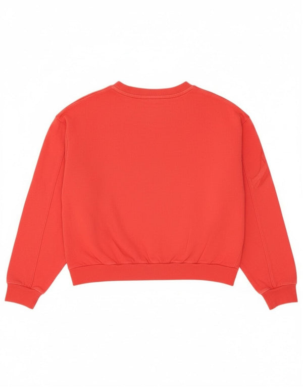 Levi's Womens Crop Oversized Sweatshirt Jumper UK 10 Small Red Cotton
