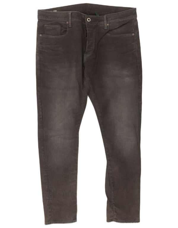 G-Star Mens Slim Jeans W38 L32 Grey Cotton