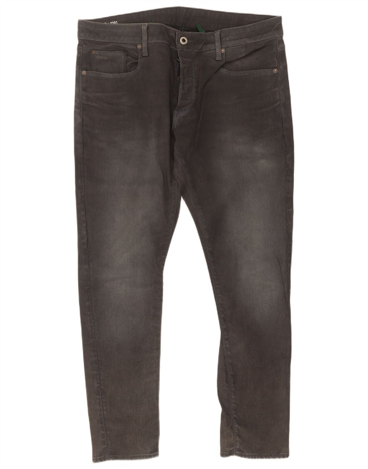 G-Star Mens Slim Jeans W38 L32 Grey Cotton