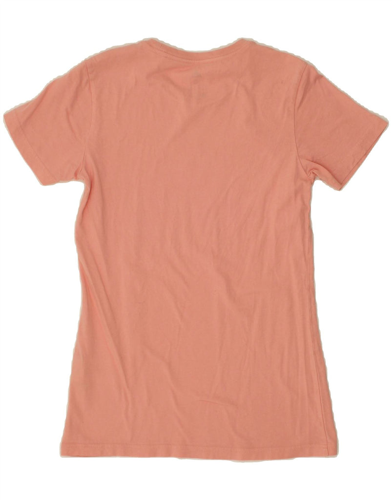 ADIDAS Womens Graphic T-Shirt Top UK 4/6 XS Pink Cotton Vintage Adidas and Second-Hand Adidas from Messina Hembry 