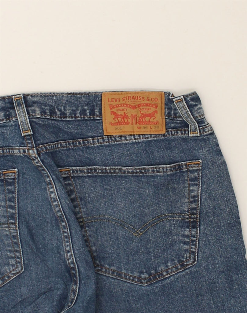 LEVI'S Mens 505 Straight Jeans W36 L30  Blue Cotton | Vintage Levi's | Thrift | Second-Hand Levi's | Used Clothing | Messina Hembry 