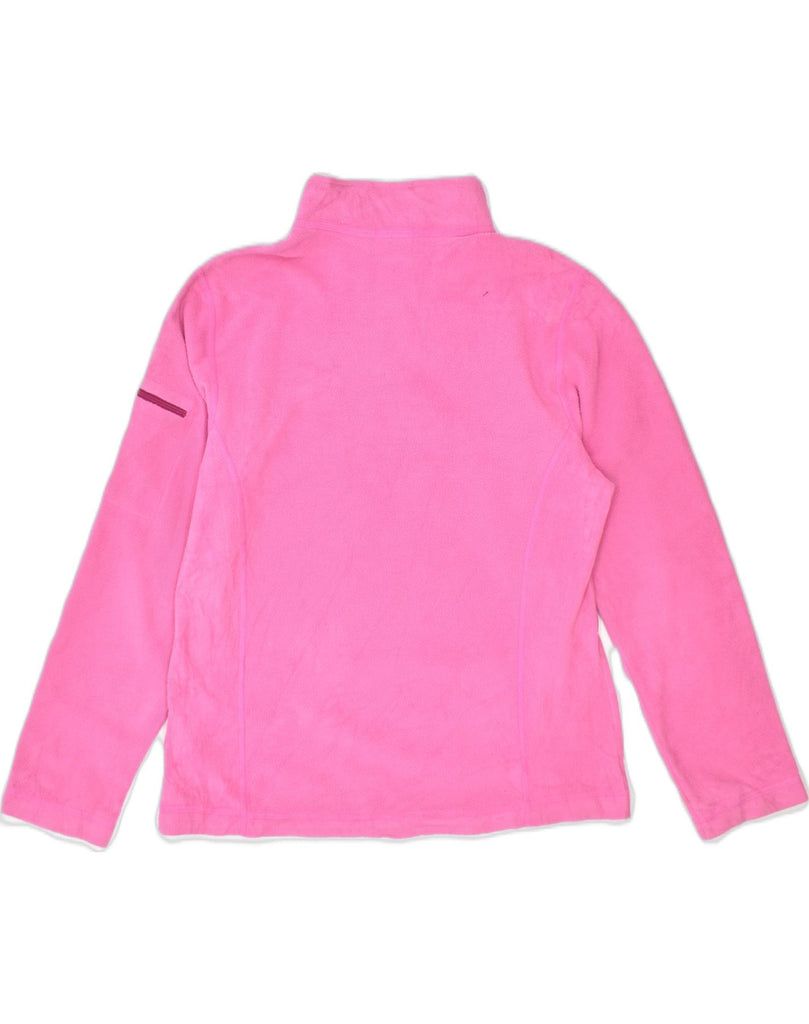 L.L.BEAN Girls Zip Neck Fleece Jumper 10-11 Years Medium Pink Polyester | Vintage L.L.Bean | Thrift | Second-Hand L.L.Bean | Used Clothing | Messina Hembry 