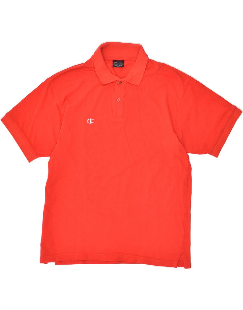 CHAMPION Mens Polo Shirt Large Red Cotton | Vintage Champion | Thrift | Second-Hand Champion | Used Clothing | Messina Hembry 