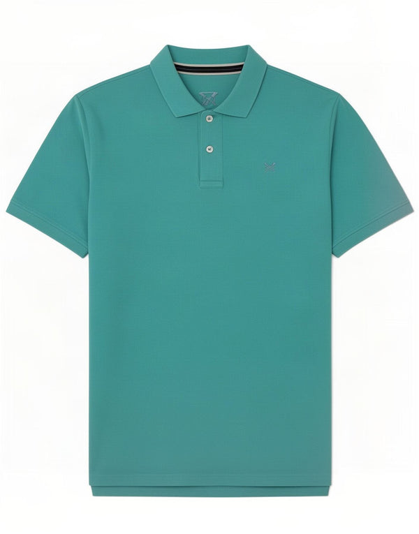 Crew Clothing Mens Polo Shirt XL Turquoise Cotton