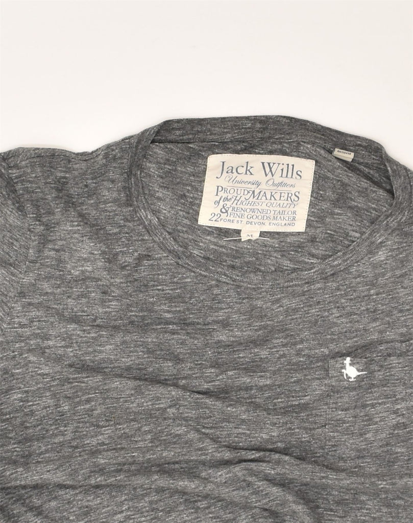 JACK WILLS Mens Graphic T-Shirt Top Medium Grey Cotton | Vintage Jack Wills | Thrift | Second-Hand Jack Wills | Used Clothing | Messina Hembry 