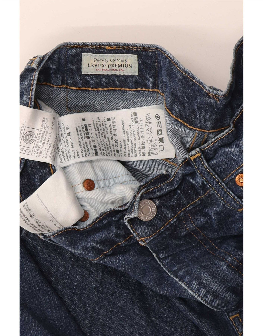 Levi's Mens Slim Jeans W30 L30 Blue Cotton