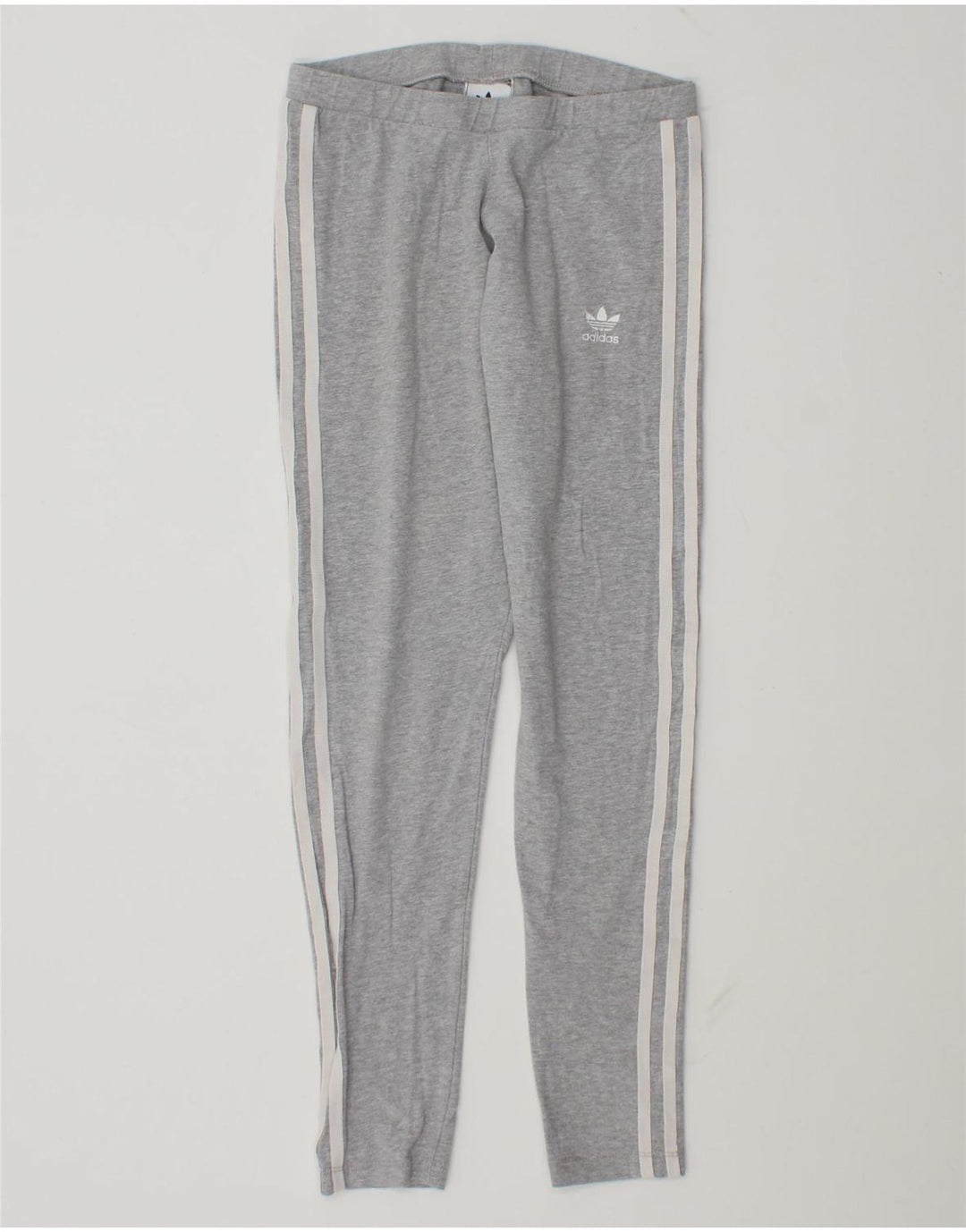 Adidas Womens Leggings UK 10 Small Grey Cotton