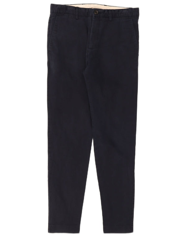 Zara Mens Slim Chino Trousers EU 38 Small W30 L29 Navy Blue