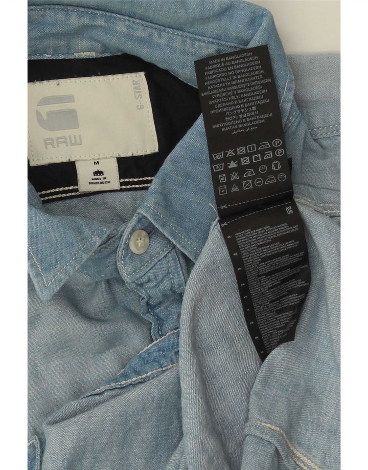 G-Star Mens Denim Shirt Medium Blue Cotton
