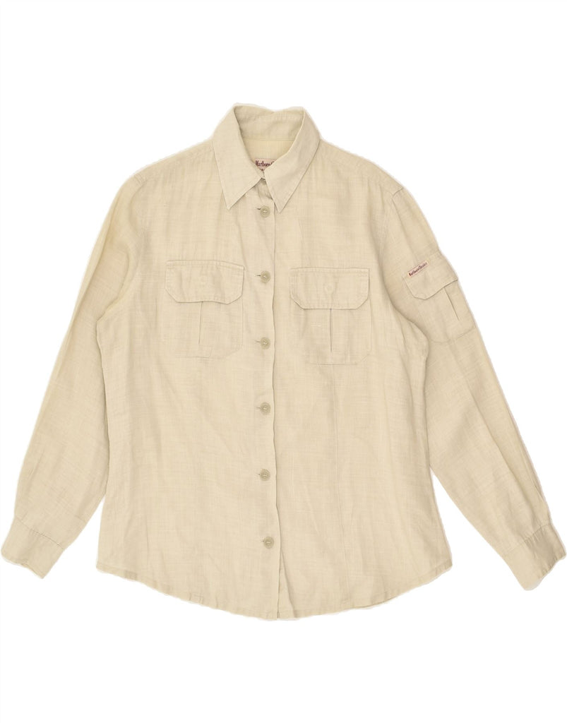 MARLBORO CLASSICS Womens Shirt UK 14 Medium Beige | Vintage Marlboro Classics | Thrift | Second-Hand Marlboro Classics | Used Clothing | Messina Hembry 