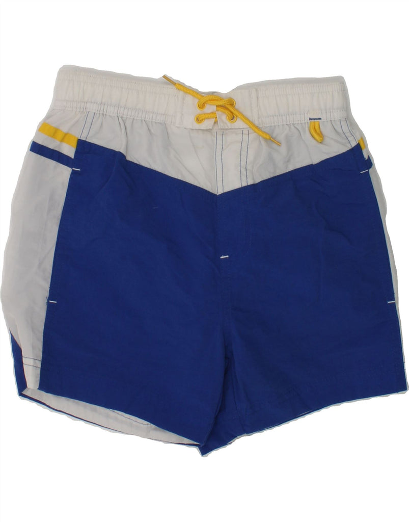 CHAMPION Boys Swimming Shorts 9-10 Years Medium  Blue Colourblock | Vintage Champion | Thrift | Second-Hand Champion | Used Clothing | Messina Hembry 