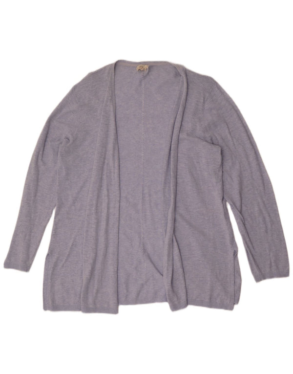 Fat Face Womens Open Cardigan Sweater UK 20 2XL  Blue Cotton