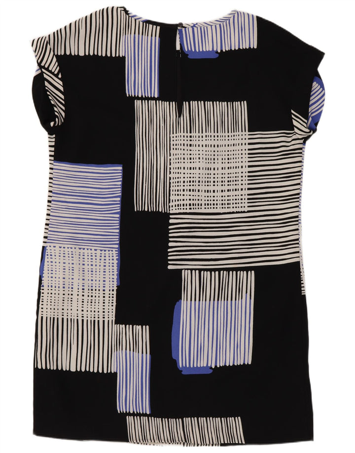 Next Womens Shift Dress UK 14 Large Black Geometric Polyester